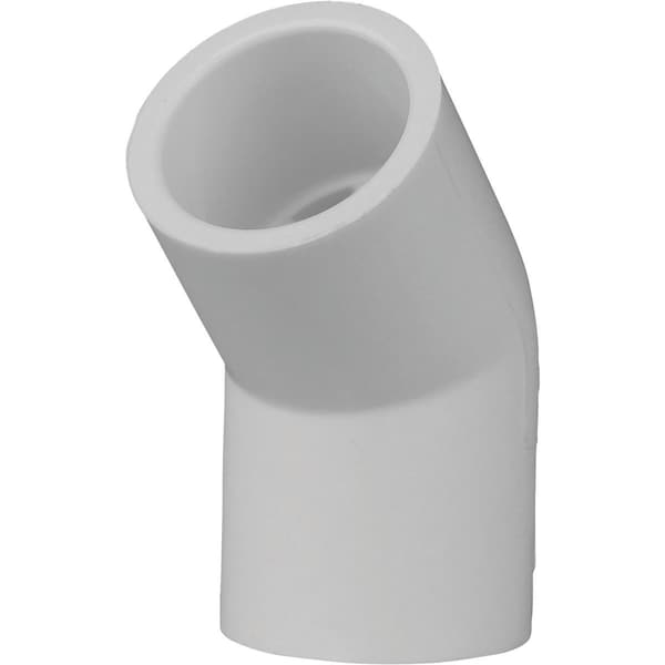 Charlotte Pipe And Foundry 1/2 In. Slip x Slip Schedule 40 45 Deg. PVC Elbow 1/8 Bend PVC 02309 0600HA - main